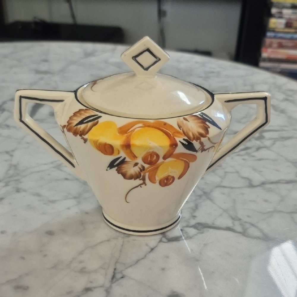 Vintage Art Deco Era Sugar Bowl